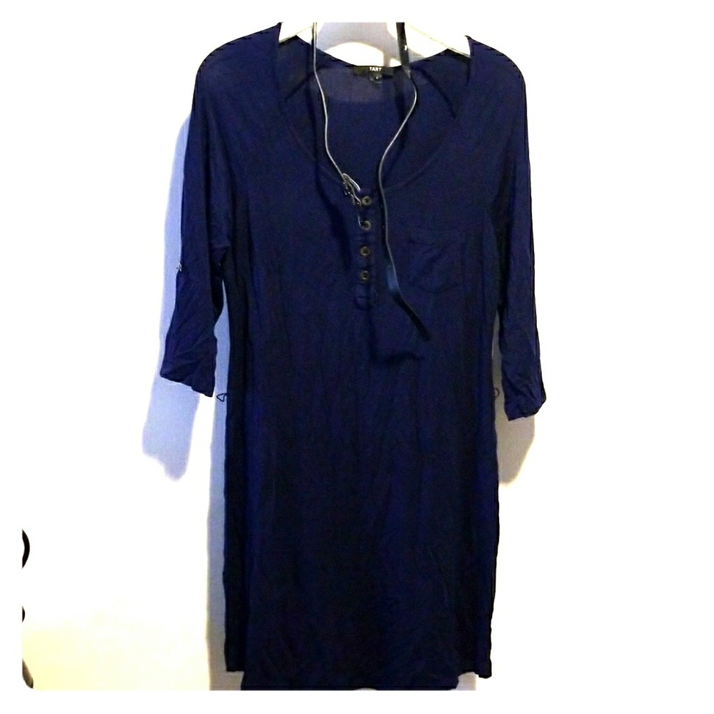 3/4 length shirt dress